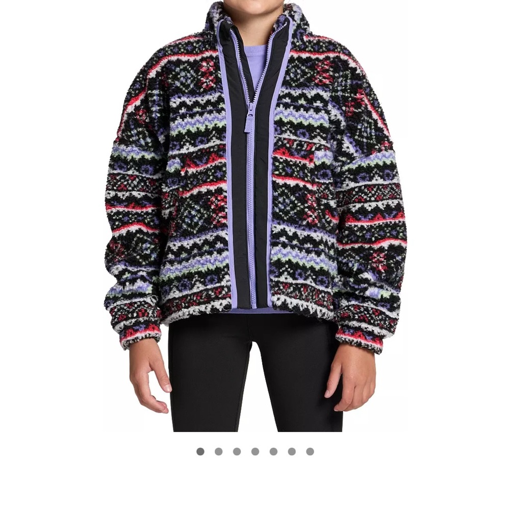 Colorful Patterned Jacket with Zipper
